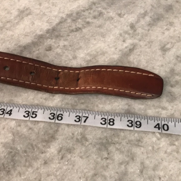 Vintage Dockers Belt Mens 36 Brown Stitching Festival Gorpcore Ranch Cowboy Boho - Picture 6 of 8